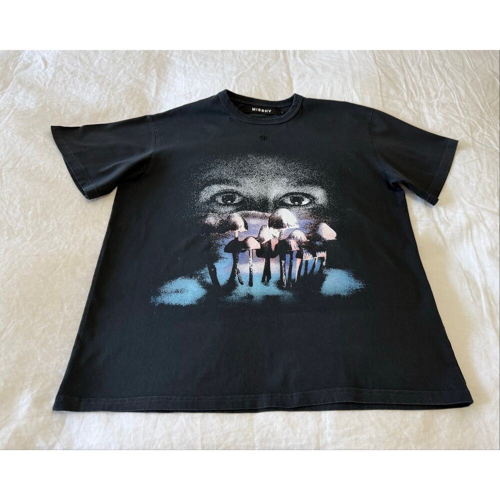 MISBHV | Men Large | Black Mush Art Graphic Crew Neck Cotton T-Shirt